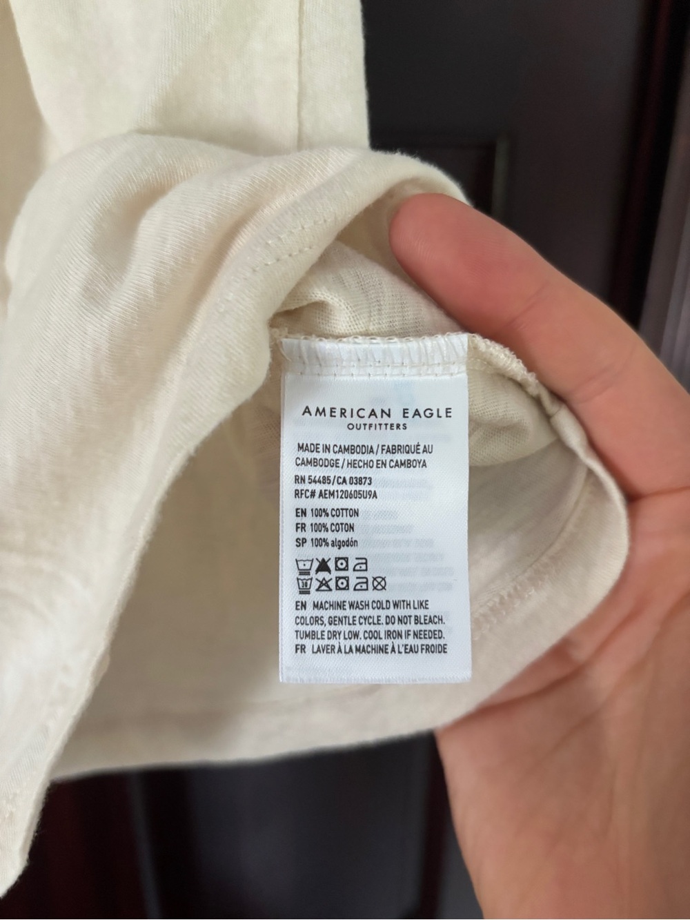 American Eagle Off-Shoulder Cream Top - Picture 6 of 6